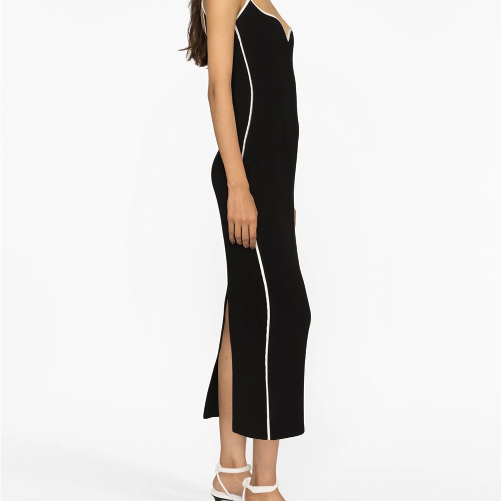BRAND NEW WITH TAGS!! Paris Georgia Heart Dress Black w/ White Piping (size S) - Picture 6 of 8